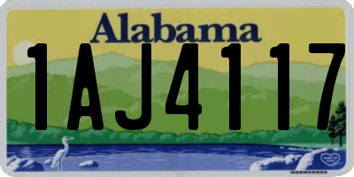 AL license plate 1AJ4117