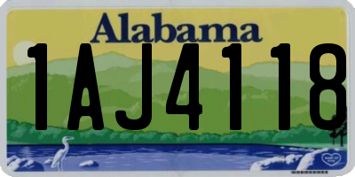 AL license plate 1AJ4118