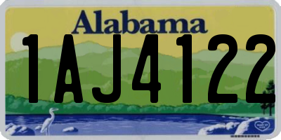 AL license plate 1AJ4122