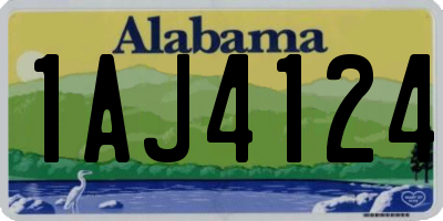 AL license plate 1AJ4124