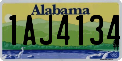 AL license plate 1AJ4134