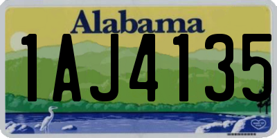 AL license plate 1AJ4135