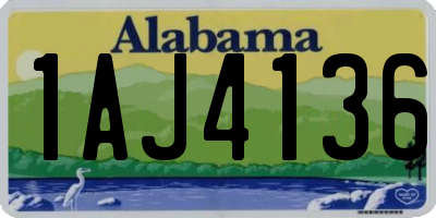 AL license plate 1AJ4136