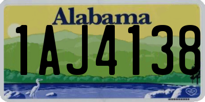 AL license plate 1AJ4138