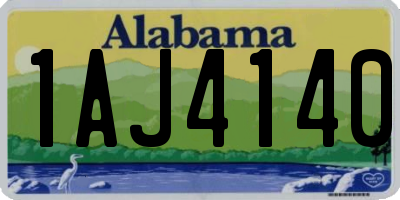 AL license plate 1AJ4140