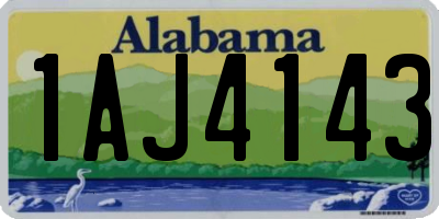 AL license plate 1AJ4143