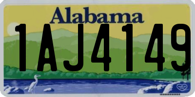AL license plate 1AJ4149