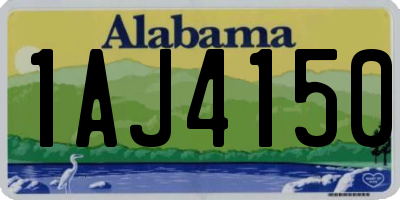 AL license plate 1AJ4150