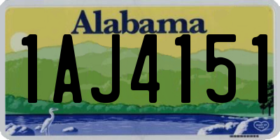 AL license plate 1AJ4151