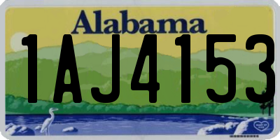 AL license plate 1AJ4153