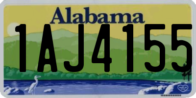 AL license plate 1AJ4155