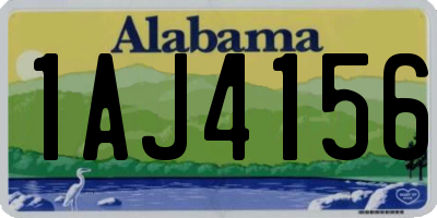 AL license plate 1AJ4156