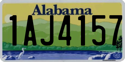 AL license plate 1AJ4157