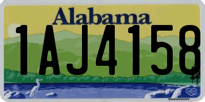 AL license plate 1AJ4158