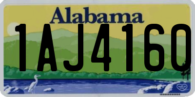 AL license plate 1AJ4160