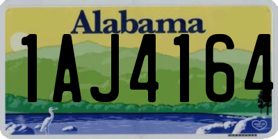 AL license plate 1AJ4164