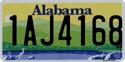AL license plate 1AJ4168