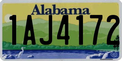 AL license plate 1AJ4172