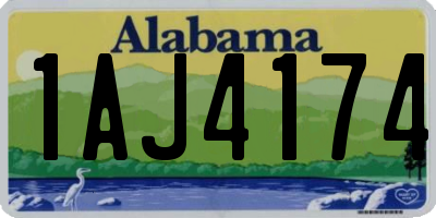 AL license plate 1AJ4174