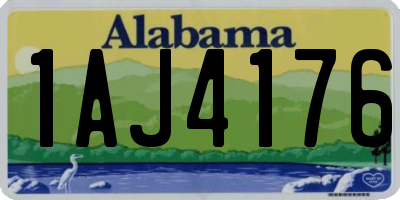 AL license plate 1AJ4176