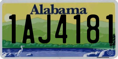 AL license plate 1AJ4181