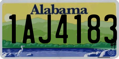 AL license plate 1AJ4183