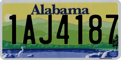 AL license plate 1AJ4187