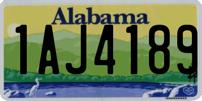AL license plate 1AJ4189