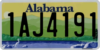 AL license plate 1AJ4191