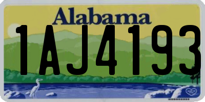 AL license plate 1AJ4193