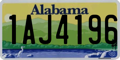 AL license plate 1AJ4196