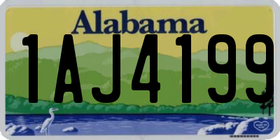 AL license plate 1AJ4199