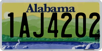 AL license plate 1AJ4202