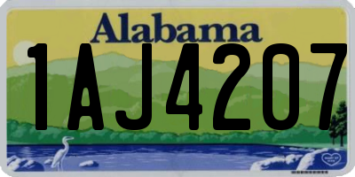 AL license plate 1AJ4207