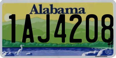 AL license plate 1AJ4208