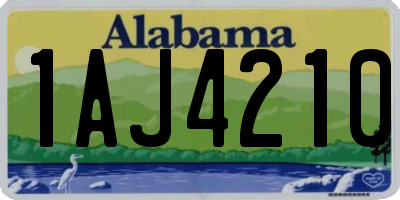 AL license plate 1AJ4210