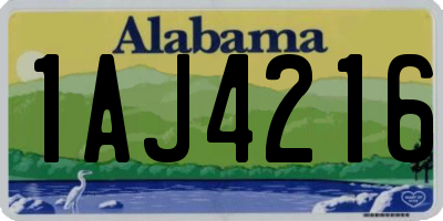 AL license plate 1AJ4216