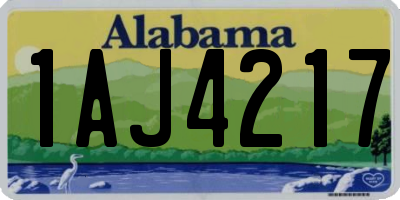 AL license plate 1AJ4217