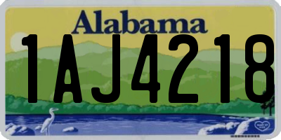 AL license plate 1AJ4218