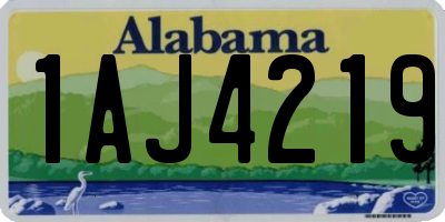 AL license plate 1AJ4219