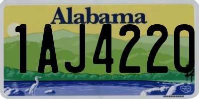 AL license plate 1AJ4220