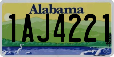 AL license plate 1AJ4221