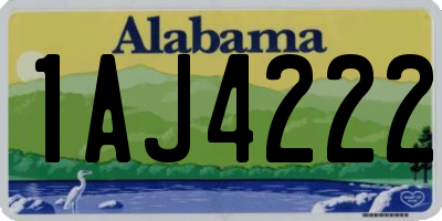 AL license plate 1AJ4222