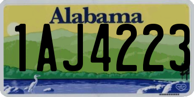 AL license plate 1AJ4223