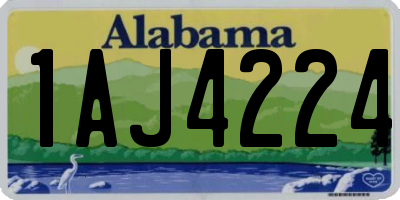 AL license plate 1AJ4224