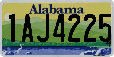 AL license plate 1AJ4225