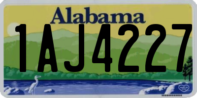 AL license plate 1AJ4227