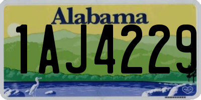 AL license plate 1AJ4229