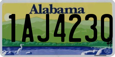 AL license plate 1AJ4230