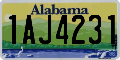 AL license plate 1AJ4231